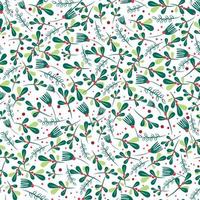 Green foliage seamless repeat pattern vector