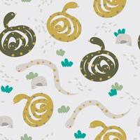 snakes seamless pattern vector