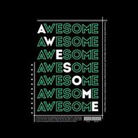 Awesome Poster and T Shirt Design Vector