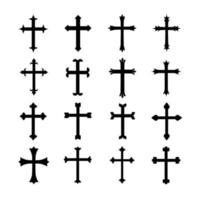 Christian Cross Symbol Vector Set