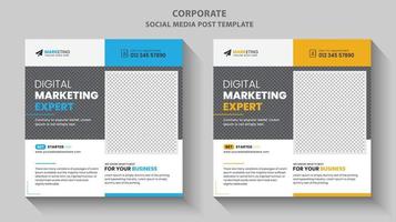 Modern Corporate Business Digital Marketing Social Media Banner Post Webinar Template Design Example Sample vector