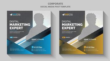 Abstract Corporate Business Digital Marketing Social Media Banner Post Template Example Sample Clean Design vector