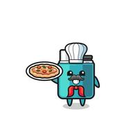 lighter character as Italian chef mascot vector
