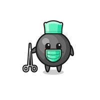 surgeon cannon ball mascot character vector