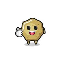 loose stools mascot doing thumbs up gesture vector