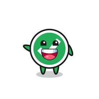 happy check mark cute mascot character vector