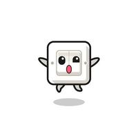 light switch character is jumping gesture vector