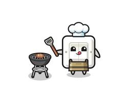 light switch barbeque chef with a grill vector