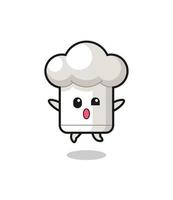 chef hat character is jumping gesture vector