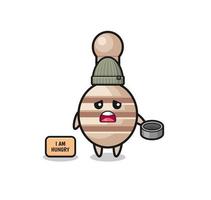 cute honey dipper beggar cartoon character vector