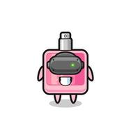 cute perfume using VR headset vector