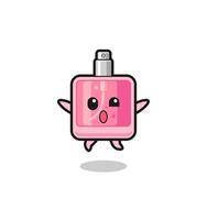 perfume character is jumping gesture vector