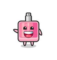 happy perfume cute mascot character vector