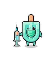 popsicles mascot as vaccinator vector