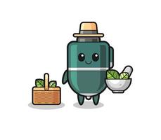 ballpoint pen herbalist cute cartoon vector