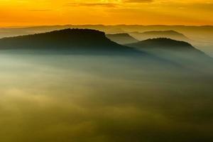 Sunrise and mist in the Valley beautiful photo