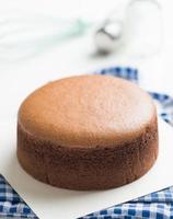 Chocolate cheese cake with Japan, cotton cake photo