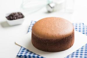 Chocolate cheese cake with Japan, cotton cake photo