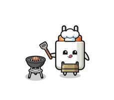power adapter barbeque chef with a grill vector