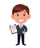 Handsome business man cartoon character vector