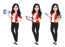 Business woman, manager, banker, successful girl vector