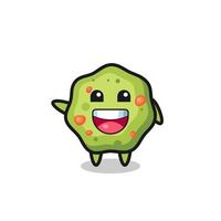 happy puke cute mascot character vector