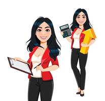 Business woman, manager, banker, successful girl vector
