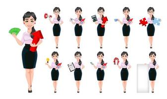 Successful business woman cartoon character vector