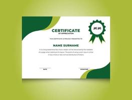 Professional Certificate Template With Simple Shapes vector