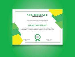 Modern Colorful Certificate Design Template vector