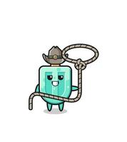 the popsicles cowboy with lasso rope vector