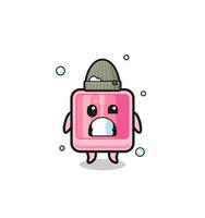 cute cartoon perfume with shivering expression vector