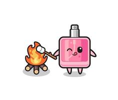 perfume character is burning marshmallow vector