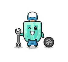 the popsicles character as a mechanic mascot vector