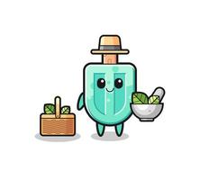 popsicles herbalist cute cartoon vector