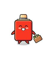 red card herbalist character searching a herbal vector