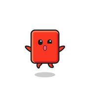 el personaje de la tarjeta roja es un gesto de salto vector