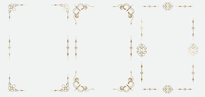 vintage ornament frame elements as wedding invitations, certificates and documents design vector
