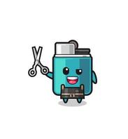 lighter character as barbershop mascot vector