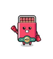 matches box boxer mascot character vector