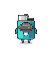 cute lighter using VR headset vector