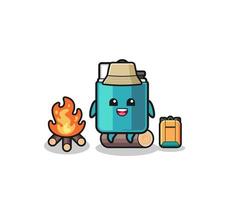 camping illustration of the lighter cartoon vector