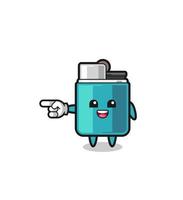 lighter cartoon with pointing left gesture vector