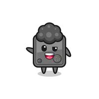 safe box character as the afro boy vector