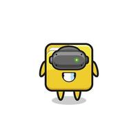 cute folder using VR headset vector