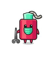 surgeon dynamite mascot character vector