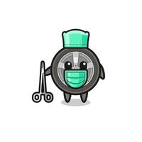 surgeon car wheel mascot character vector