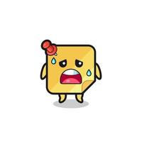 the fatigue cartoon of sticky notes vector