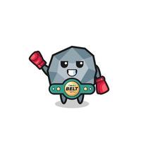 stone boxer mascot character vector