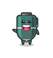 happy ballpoint pen cute mascot character vector